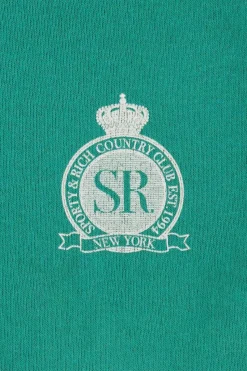 Sporty & Rich Kids GREEN Logo shorts
