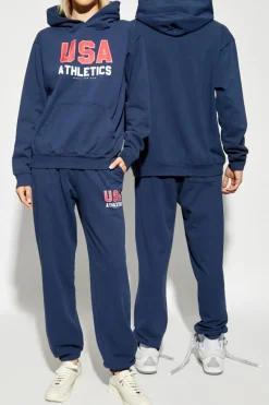 Sporty & Rich NAVY BLUE Cotton sweatshirt