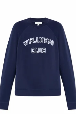 Sporty & Rich NAVY BLUE Cotton Sweatshirt