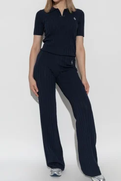Sporty & Rich NAVY BLUE Polo from the "Riviera" collection