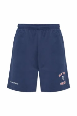 Sporty & Rich NAVY BLUE Shorts from the 47 & The New York Yankees collection