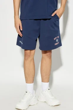 Sporty & Rich NAVY BLUE Shorts from the 47 & The New York Yankees collection
