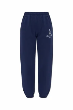 Sporty & Rich NAVY BLUE Sweatpants from the Preppy collection