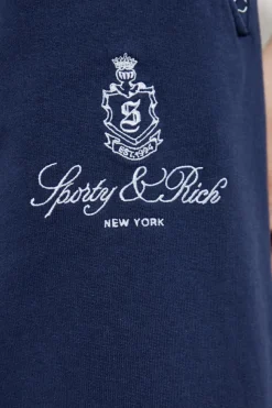 Sporty & Rich NAVY BLUE Sweatpants from the Preppy collection