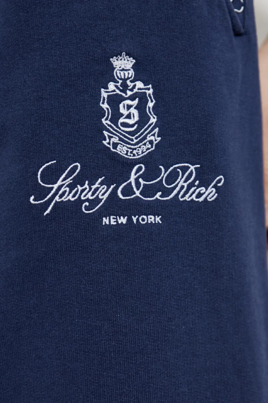 Sporty & Rich NAVY BLUE Sweatpants from the Preppy collection