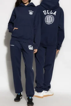 Sporty & Rich NAVY BLUE Sweatpants from the 'UCLA' collection