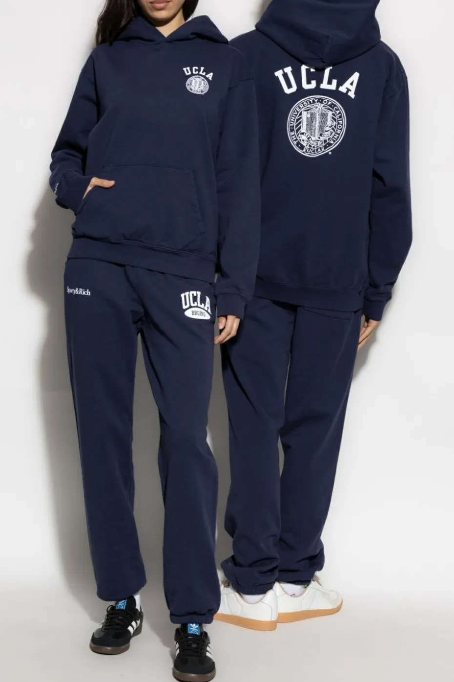 Sporty & Rich NAVY BLUE Sweatpants from the 'UCLA' collection