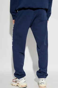 Sporty & Rich NAVY BLUE Sweatpants from the Wall Street collection