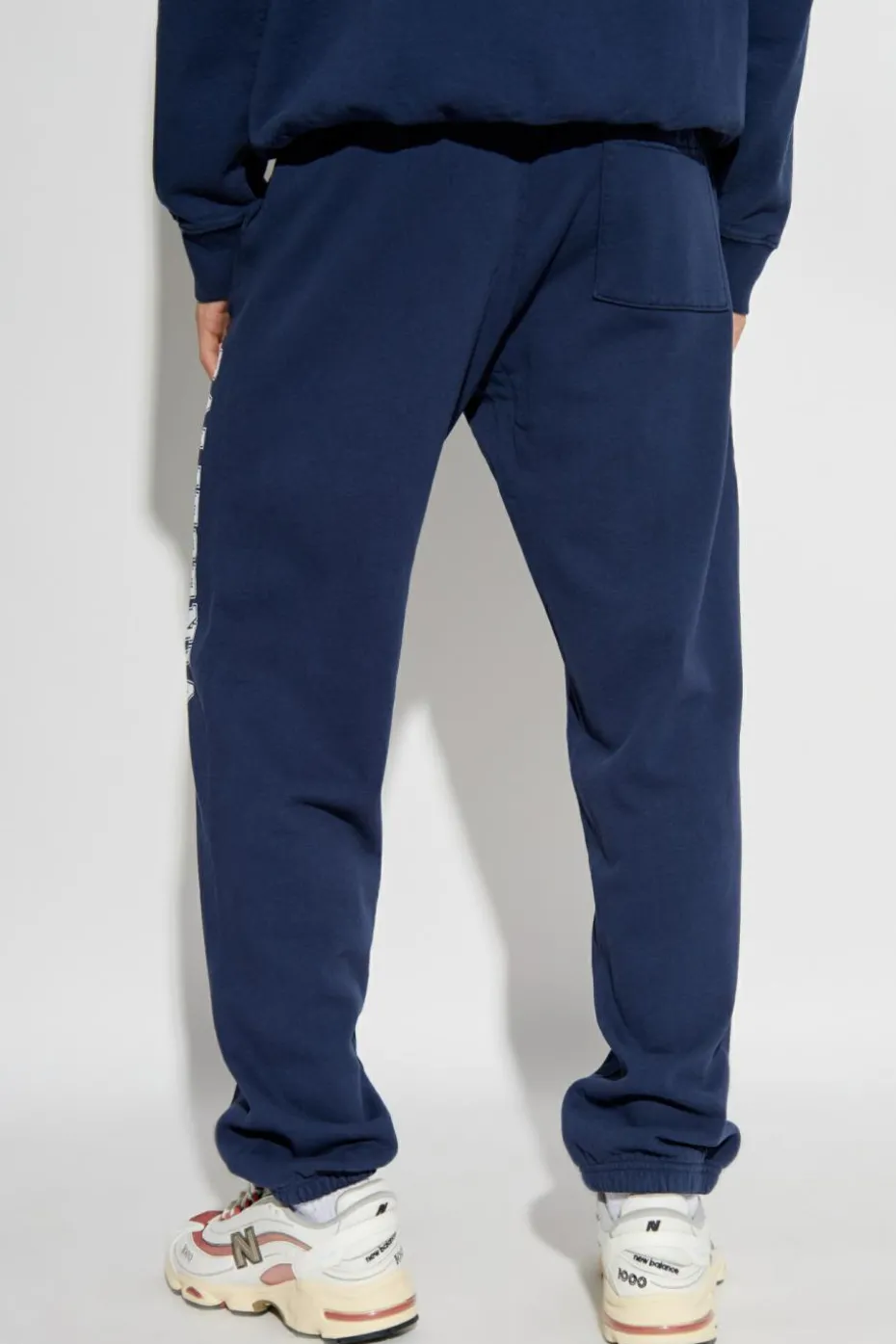 Sporty & Rich NAVY BLUE Sweatpants from the Wall Street collection