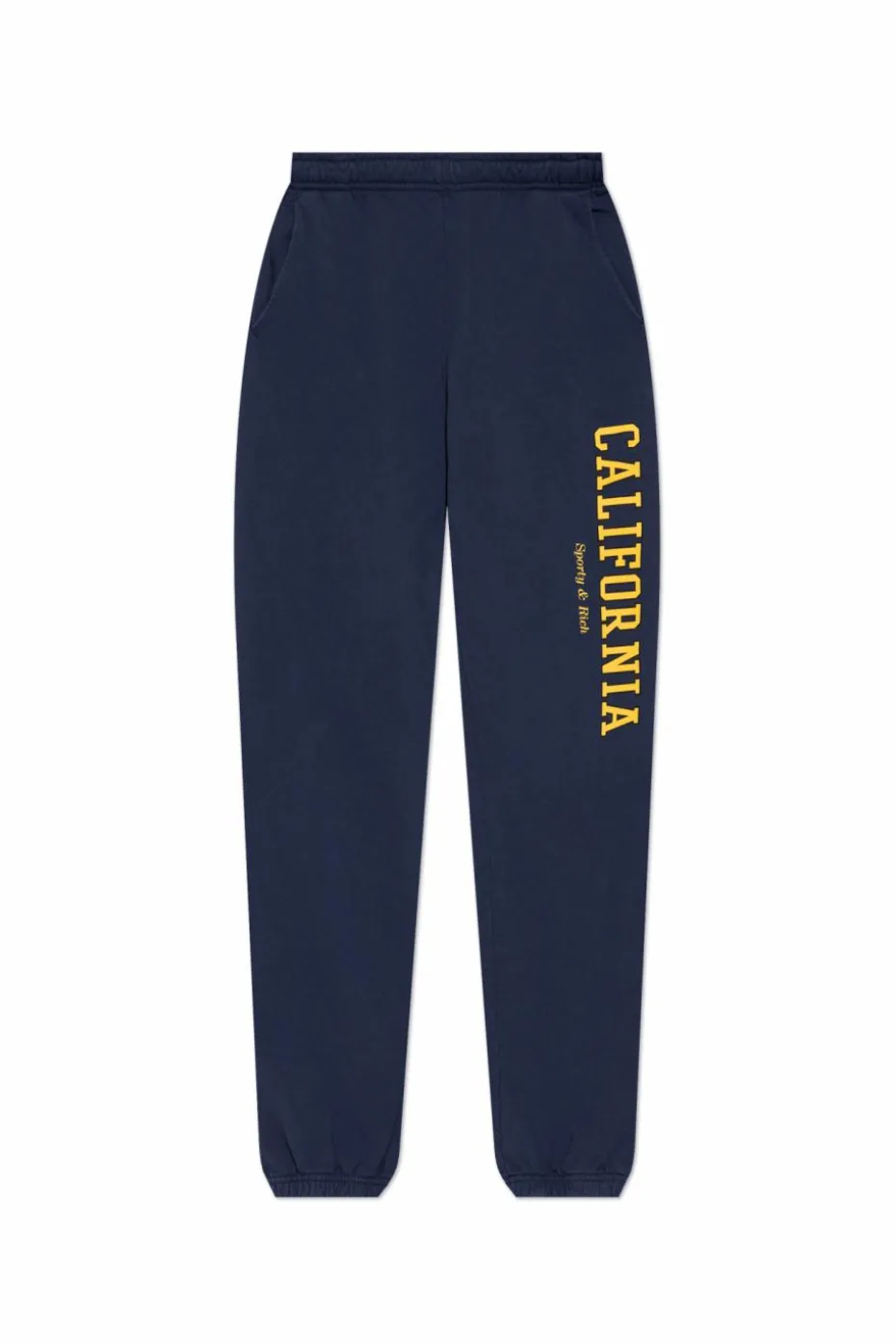 Sporty & Rich NAVY BLUE Sweatpants with logo