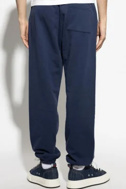 Sporty & Rich NAVY BLUE Sweatpants with logo