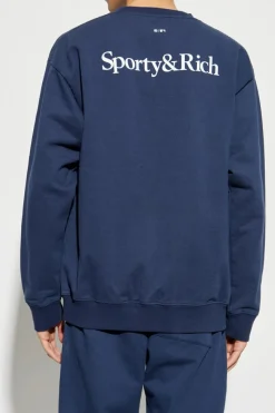 Sporty & Rich NAVY BLUE Sweatshirt from the 47 & The New York Yankees collection