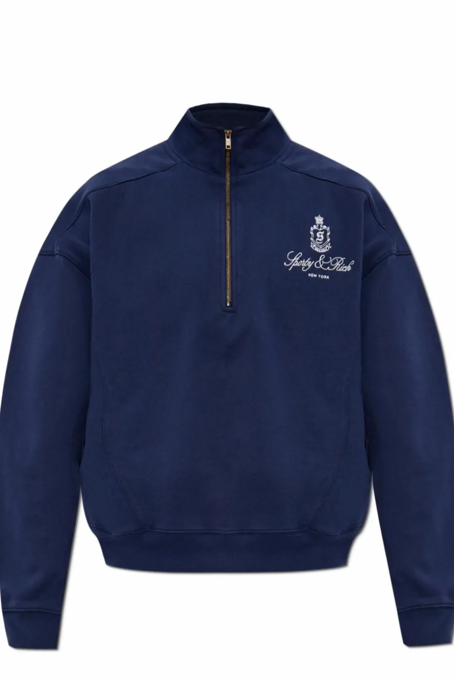 Sporty & Rich NAVY BLUE Sweatshirt from the Preppy collection