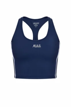 Sporty & Rich NAVY BLUE Top from the Wall Street collection