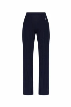 Sporty & Rich NAVY BLUE Trousers from the "Riviera" collection