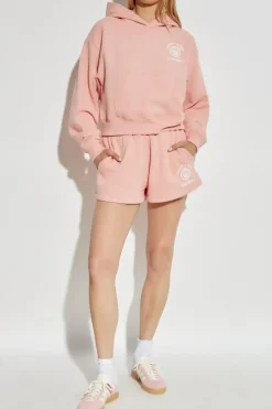 Sporty & Rich PINK Shorts with logo