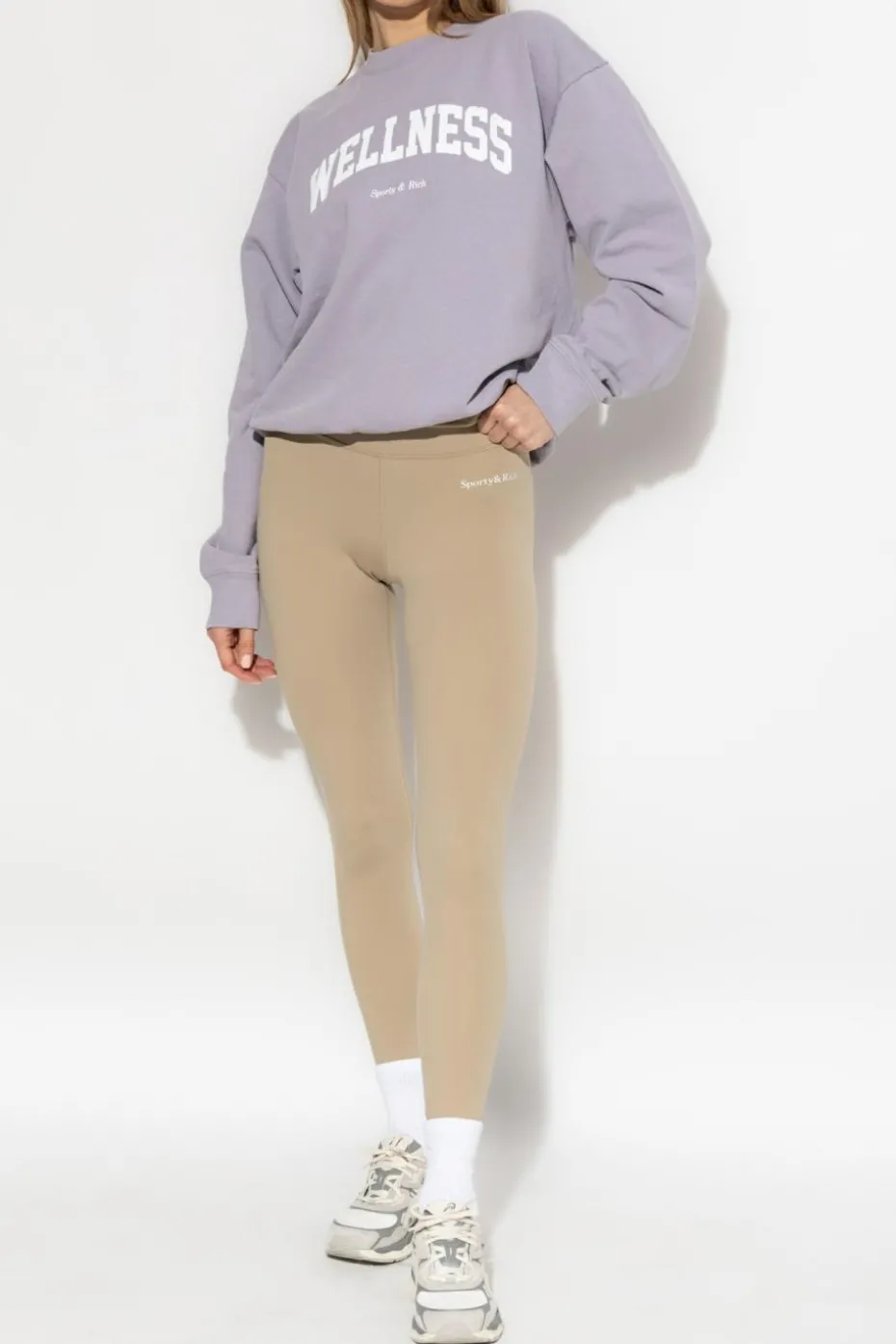 Sporty & Rich PURPLE Sweatshirt with logo