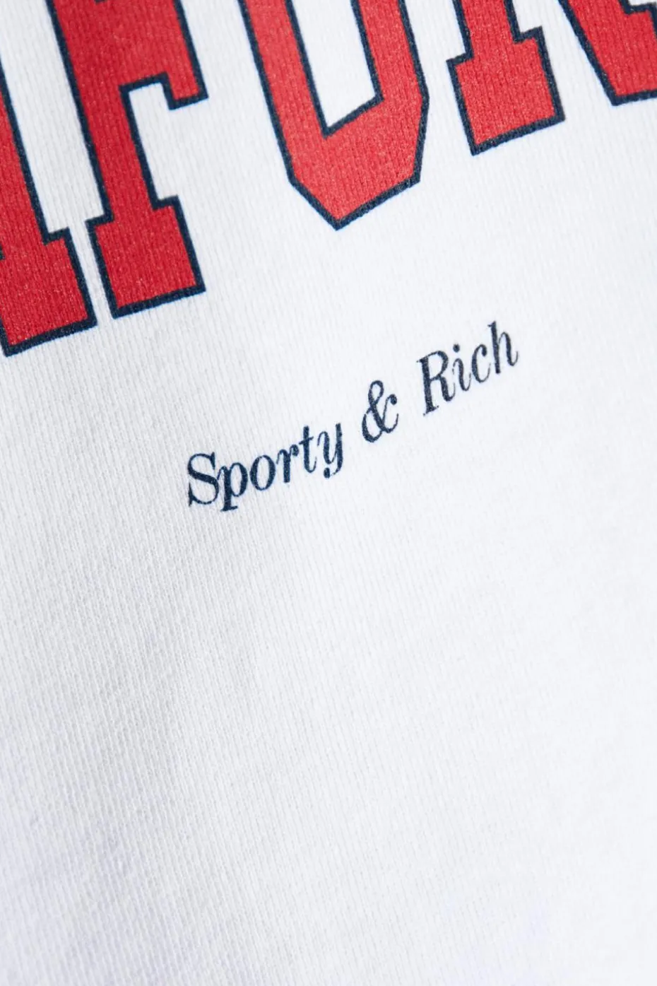 Sporty & Rich WHITE Cotton Sweatshirt