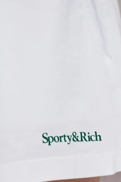 Sporty & Rich WHITE Shorts from the Preppy collection