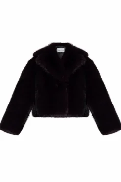 STAND STUDIO PURPLE Shearling coat Samara