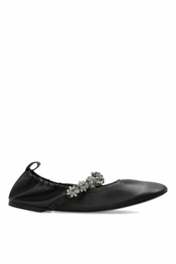 Stella McCartney BLACK Ballet flats Elsa with crystal strap