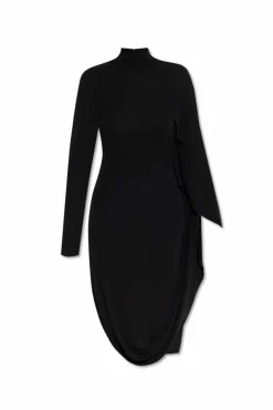 Stella McCartney BLACK Dress with a stand-up collar