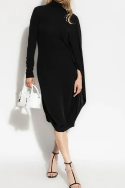 Stella McCartney BLACK Dress with a stand-up collar