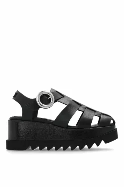 Stella McCartney BLACK Elyse Wedge Sandals