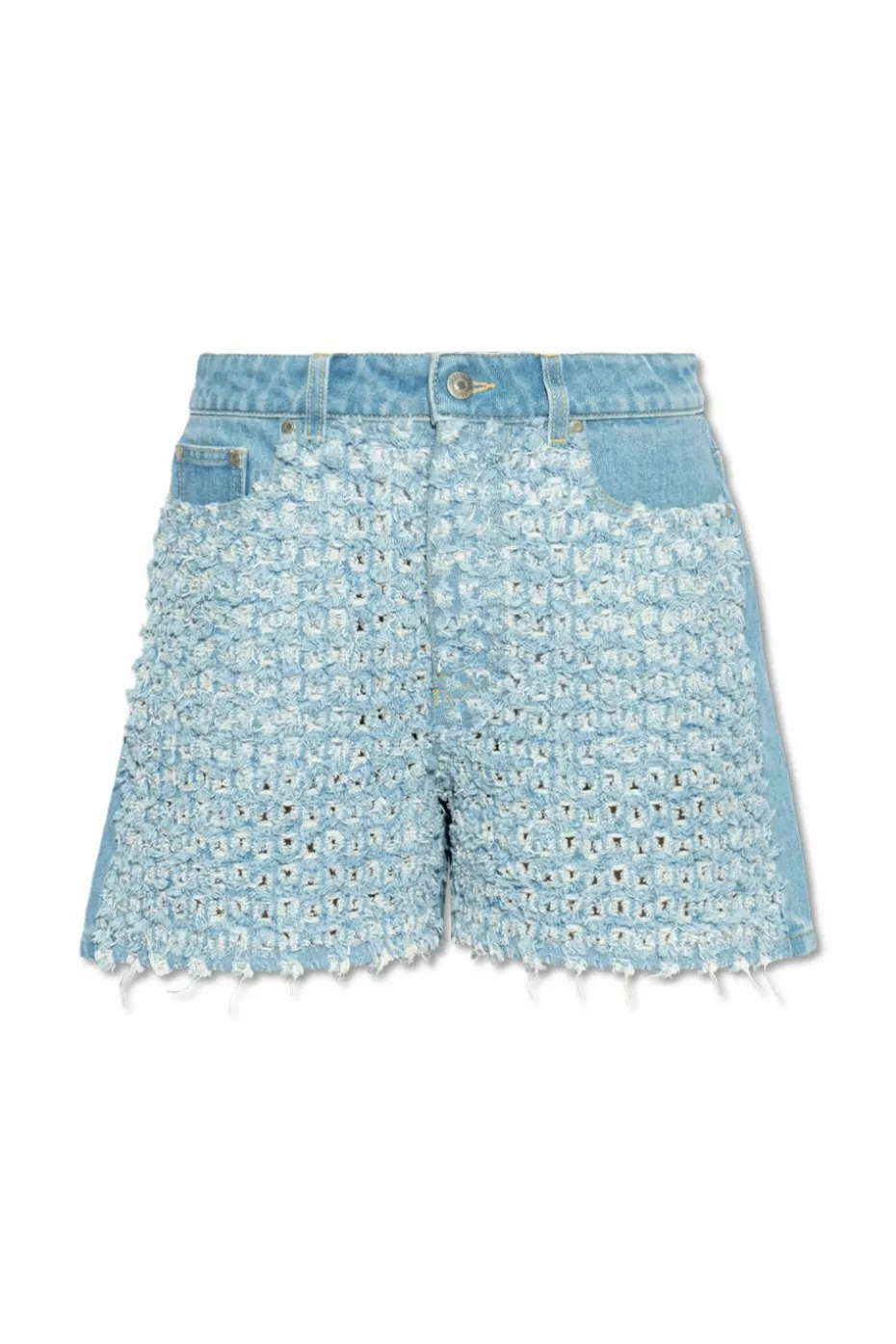 Stella McCartney BLUE High-waisted denim shorts