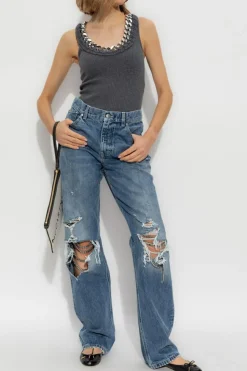 Stella McCartney BLUE Jeans with vintage effect