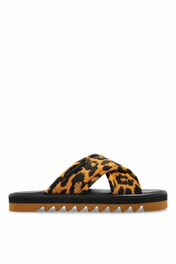 Stella McCartney BROWN Sneak-Elyse platform slides