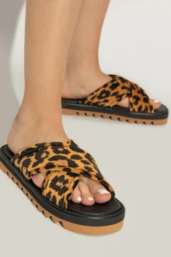 Stella McCartney BROWN Sneak-Elyse platform slides
