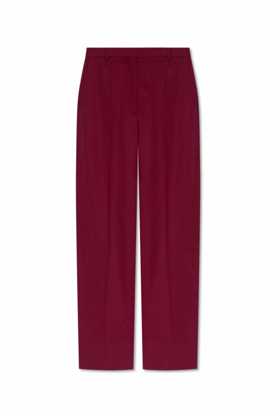 Stella McCartney BURGUNDY Wool trousers with crease