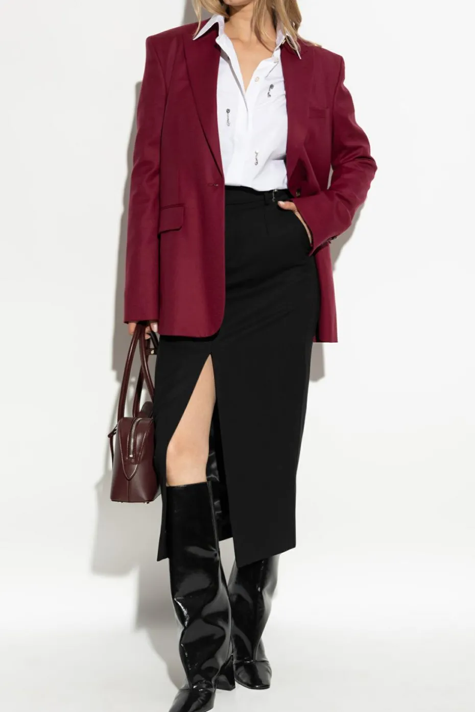 Stella McCartney BURGUNDY Wool blazer