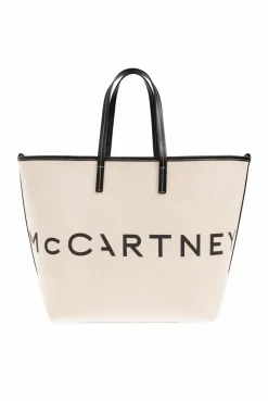 Stella McCartney cream Shopper bag with logo