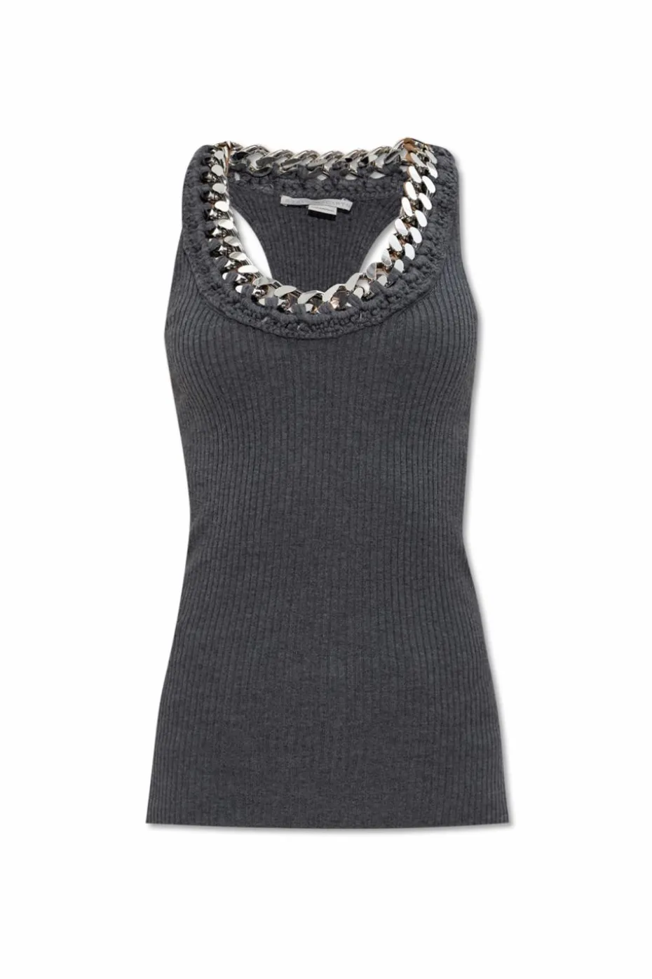 Stella McCartney GREY Top with decorative chain