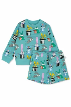 Stella McCartney Kids BLUE Set: sweatshirt and shorts