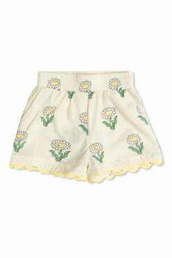 Stella McCartney Kids cream Cotton shorts with print