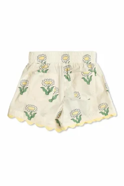 Stella McCartney Kids cream Cotton shorts with print