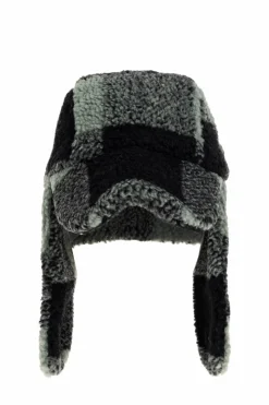 Stella McCartney Kids GREEN Fur hat with earflaps