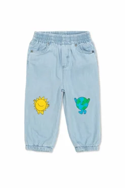 Stella McCartney Kids light blue Jeans with print