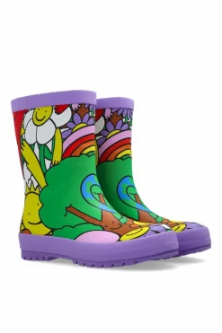 Stella McCartney Kids MULTICOLOUR Rain boots with a print