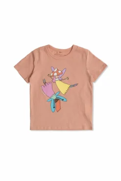 Stella McCartney Kids PINK T-shirt with colorful print
