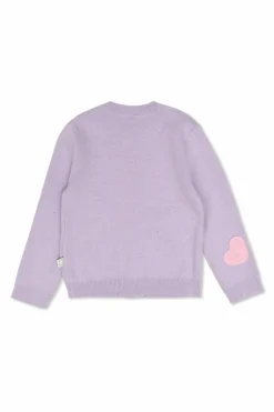 Stella McCartney Kids PURPLE Cardigan with patches