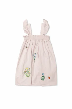 Stella McCartney Kids PURPLE Dress with colorful embroidery