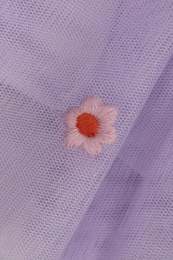 Stella McCartney Kids PURPLE Floral print skirt