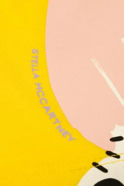 Stella McCartney Kids YELLOW T-shirt with cat motif
