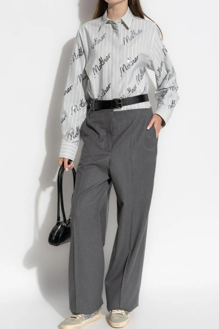Stella McCartney light blue Shirt with shimmering sequins