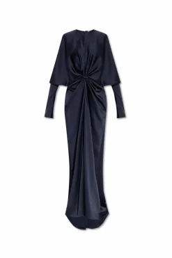 Stella McCartney NAVY BLUE Dress with a waist slit