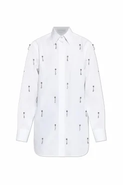 Stella McCartney WHITE Shirt with shimmering appliquƩs